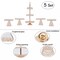 Crystal Gold Tower Plate Cupcake Stand 3-Tier Wedding Cake Dessert Display Plate